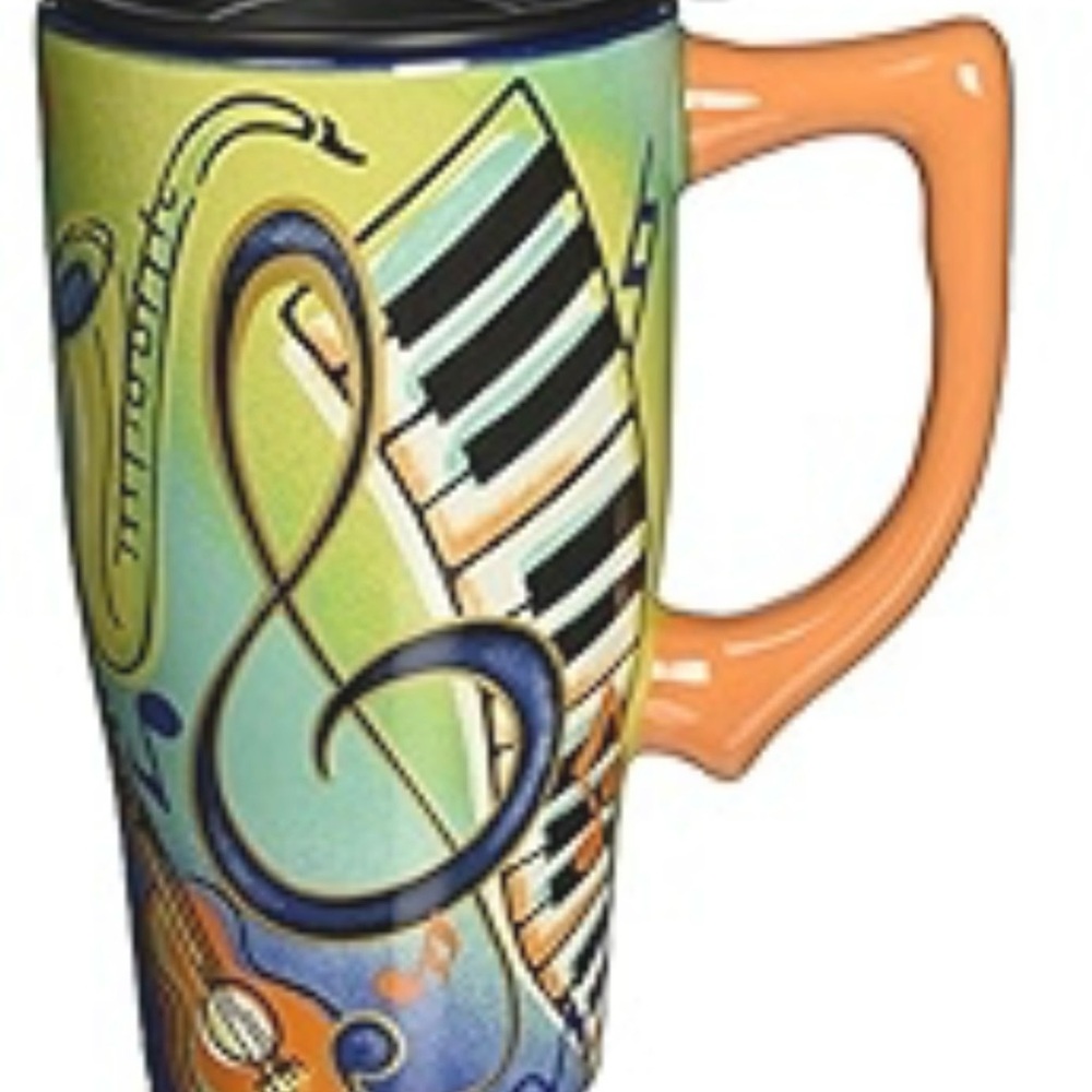 Colorful Musical Theme Ceramic Mug